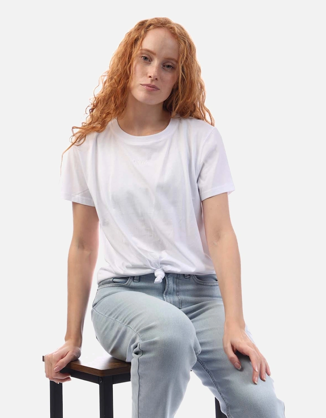 Embellished Logo Knot T-Shirt
