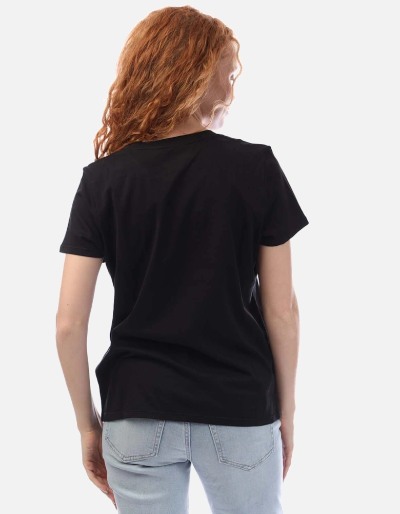 Arched Varsity Rhinestone Logo  T-Shirt
