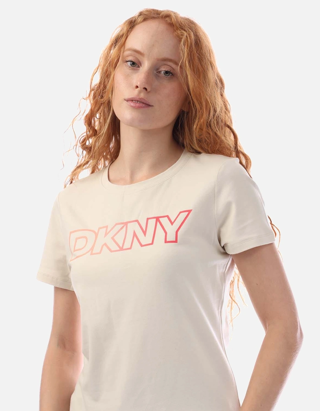 Ombre Outline Logo Crew Neck T-Shirt