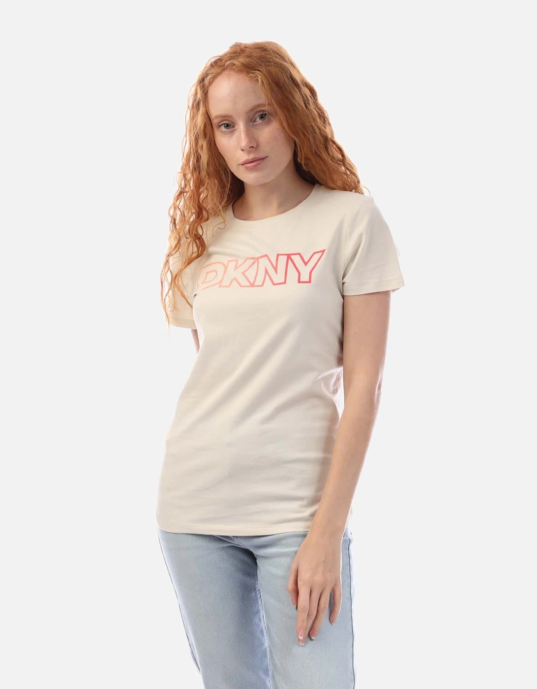 Ombre Outline Logo Crew Neck T-Shirt, 5 of 4