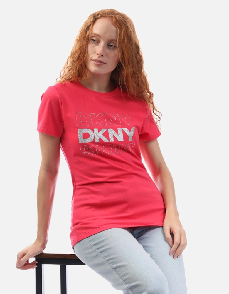 Glitter Logo Ss Crew Neck T-Shirt