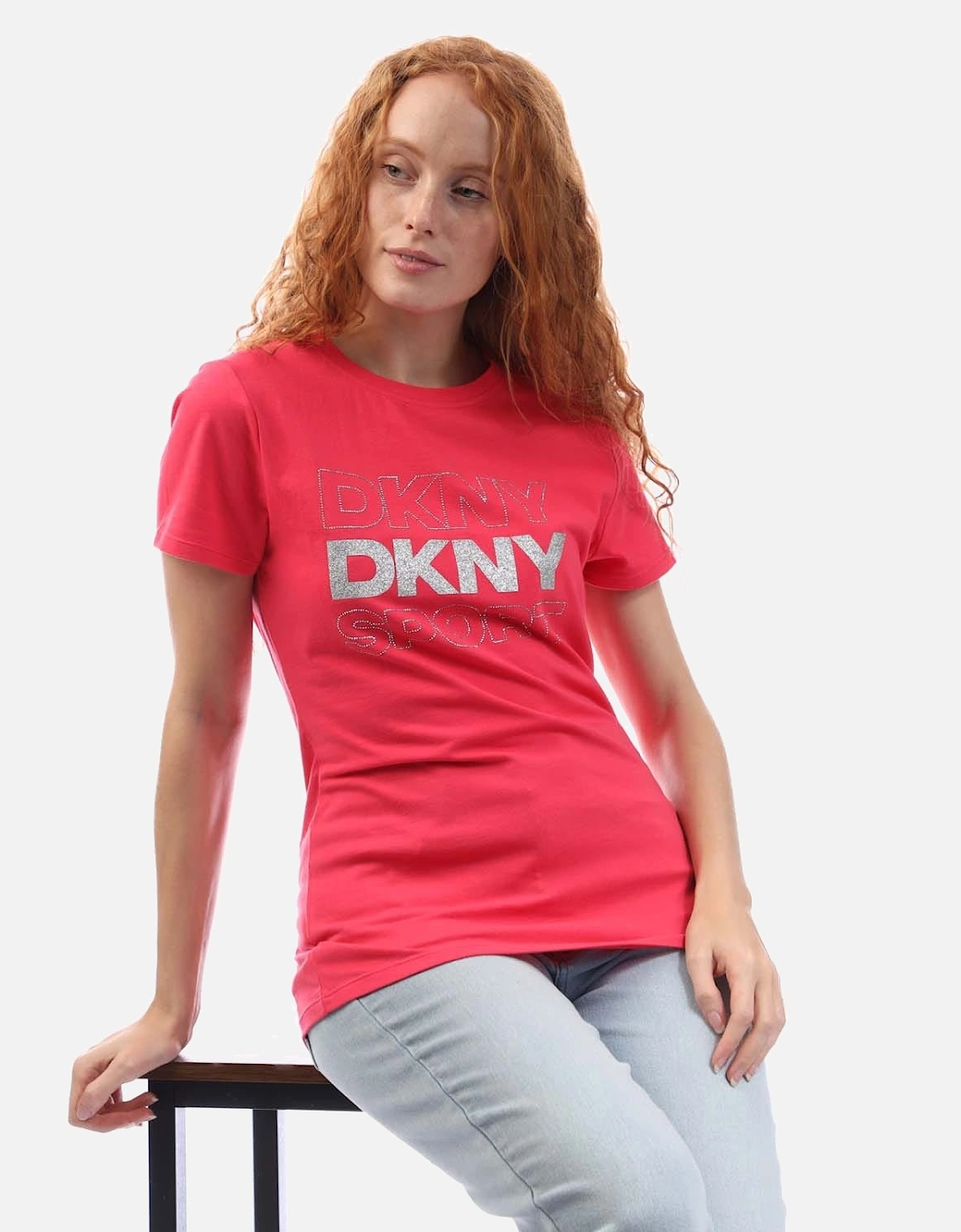 Glitter Logo Ss Crew Neck T-Shirt