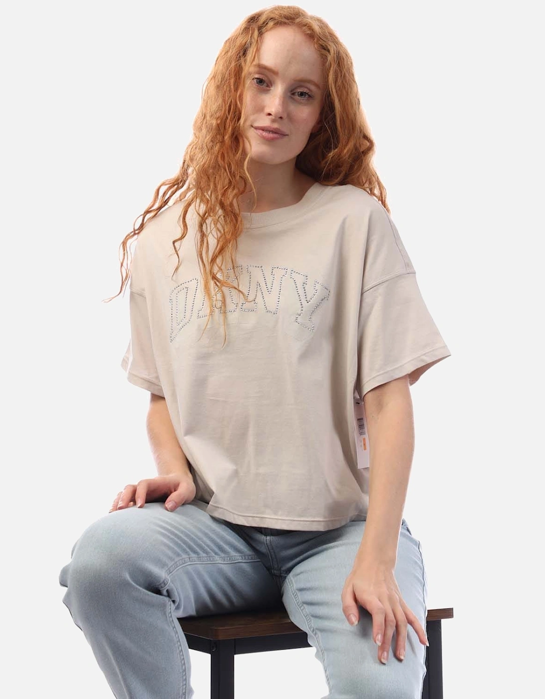 Flaked Rhinestone Logo T-shirt