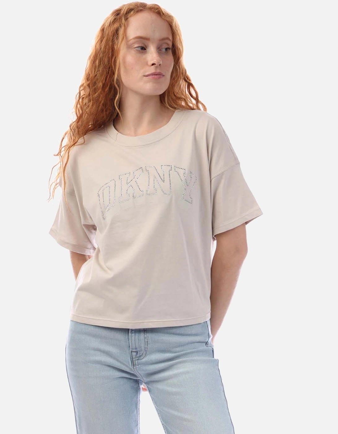 Flaked Rhinestone Logo T-shirt, 5 of 4