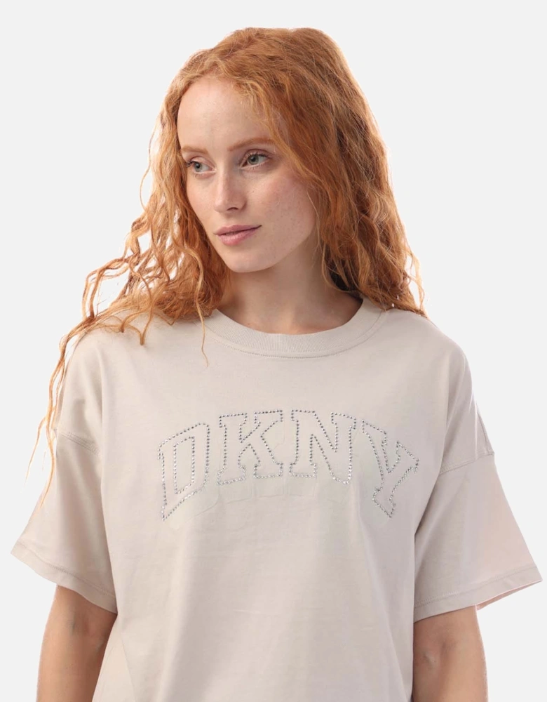 Flaked Rhinestone Logo T-shirt
