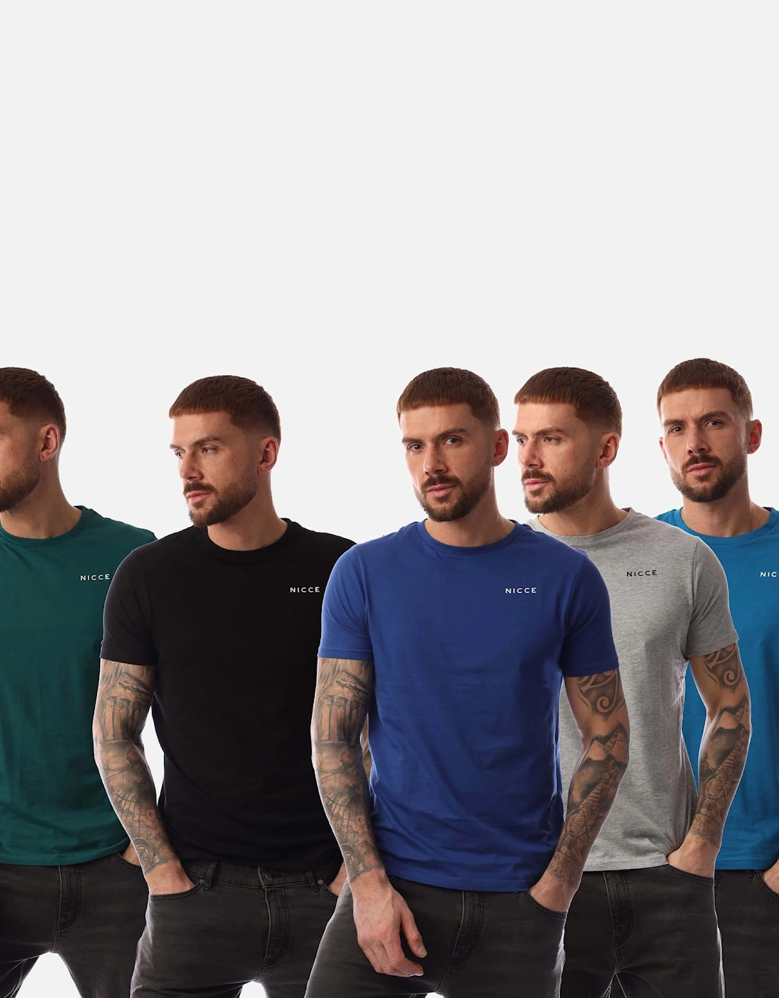 Mens Mexbo 5 Pack T-Shirts, 3 of 2