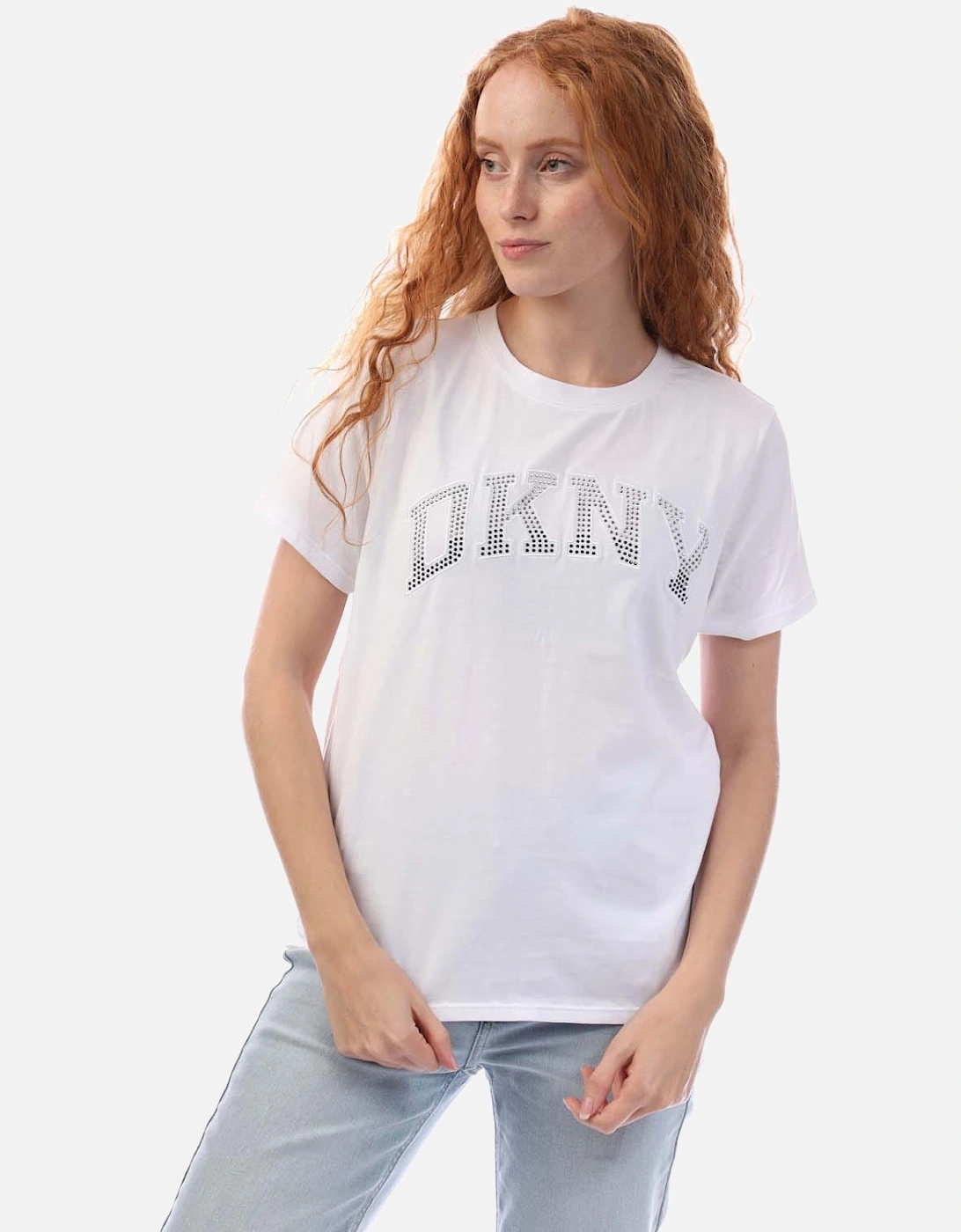 Arched Varsity Rhinestone Logo T-Shirt, 5 of 4