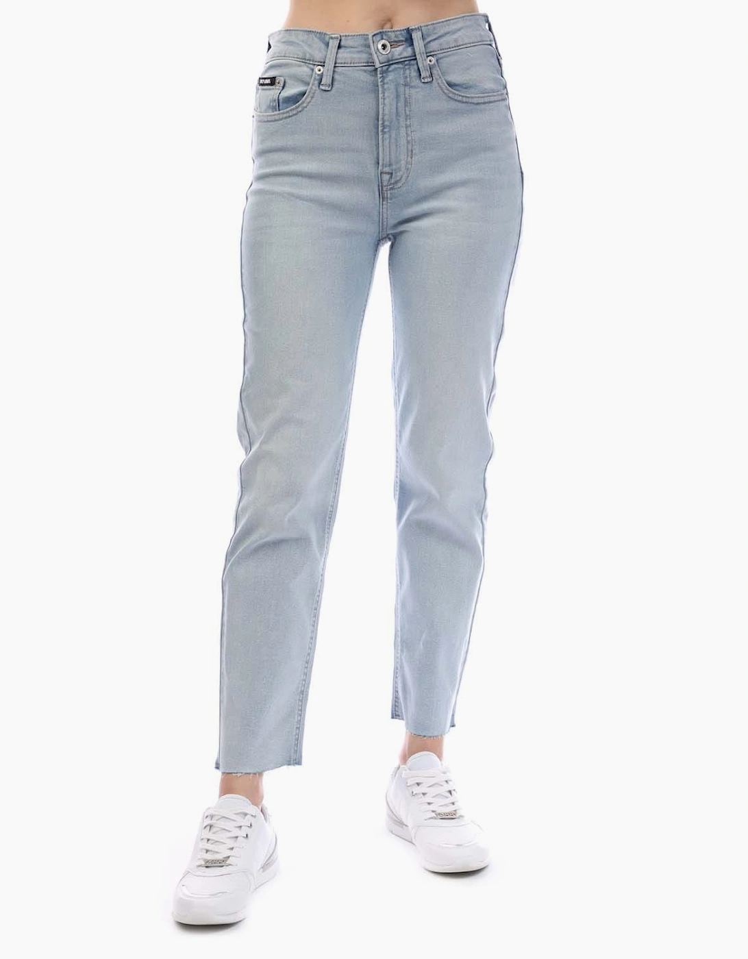 DKNY Women's Waverly Raw Hem Jeans - Purple - Size: 8/32in