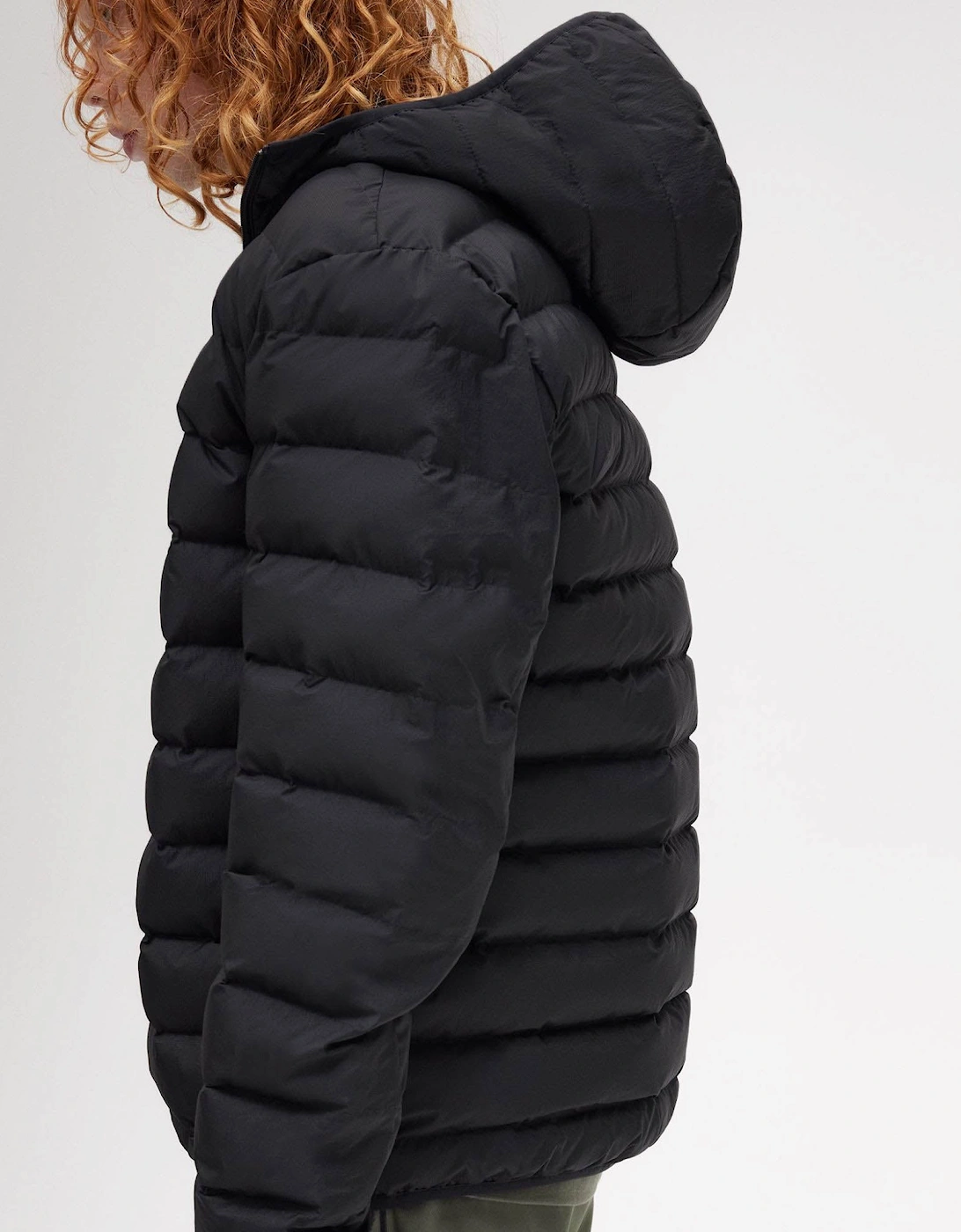 Mens Hooded Padded Jacket - Black 184