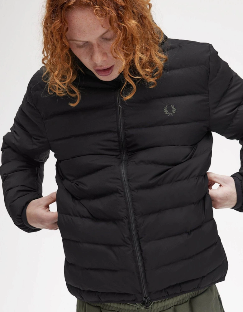 Mens Hooded Padded Jacket - Black 184