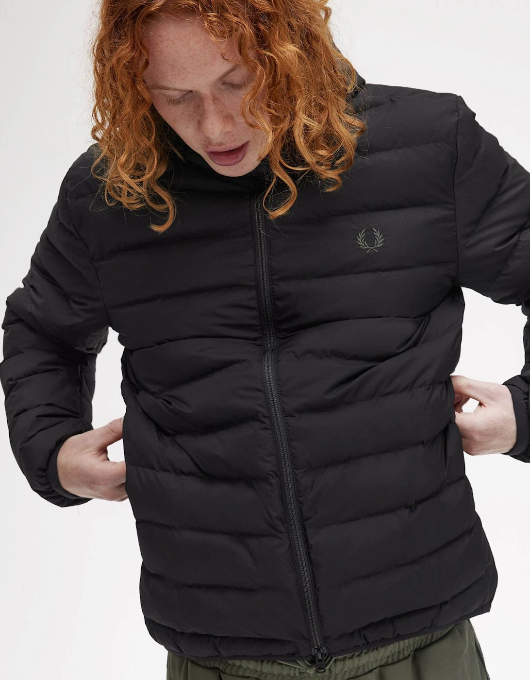 Mens Hooded Padded Jacket - Black 184