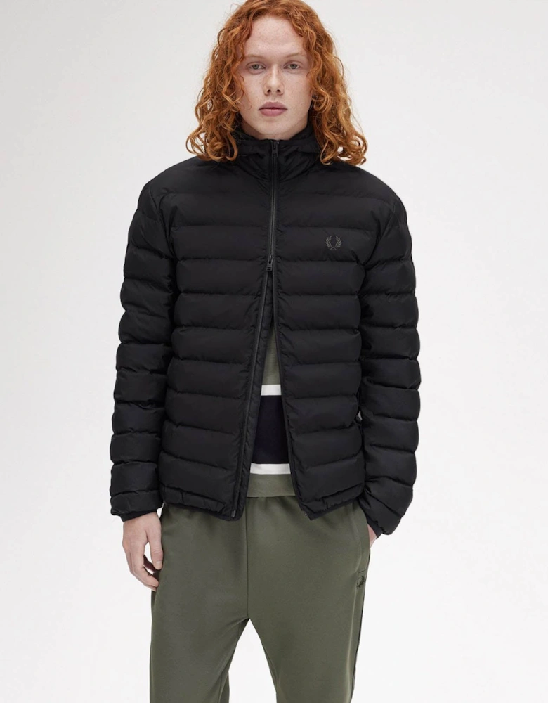 Mens Hooded Padded Jacket - Black 184