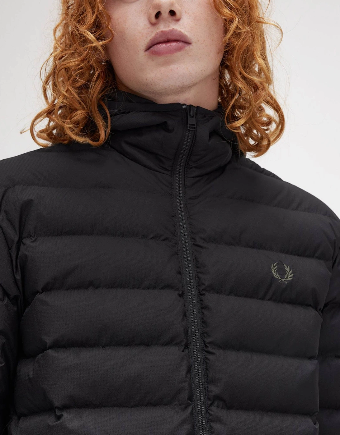Mens Hooded Padded Jacket - Black 184