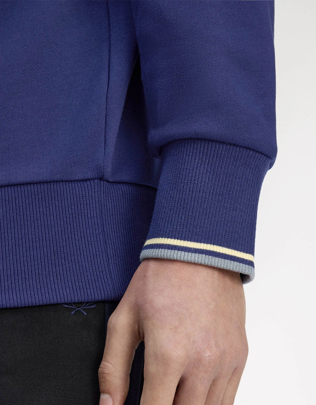 Mens Half Zip Sweatshirt - French Navy/Champion's Gold/Stockport Blue 48A