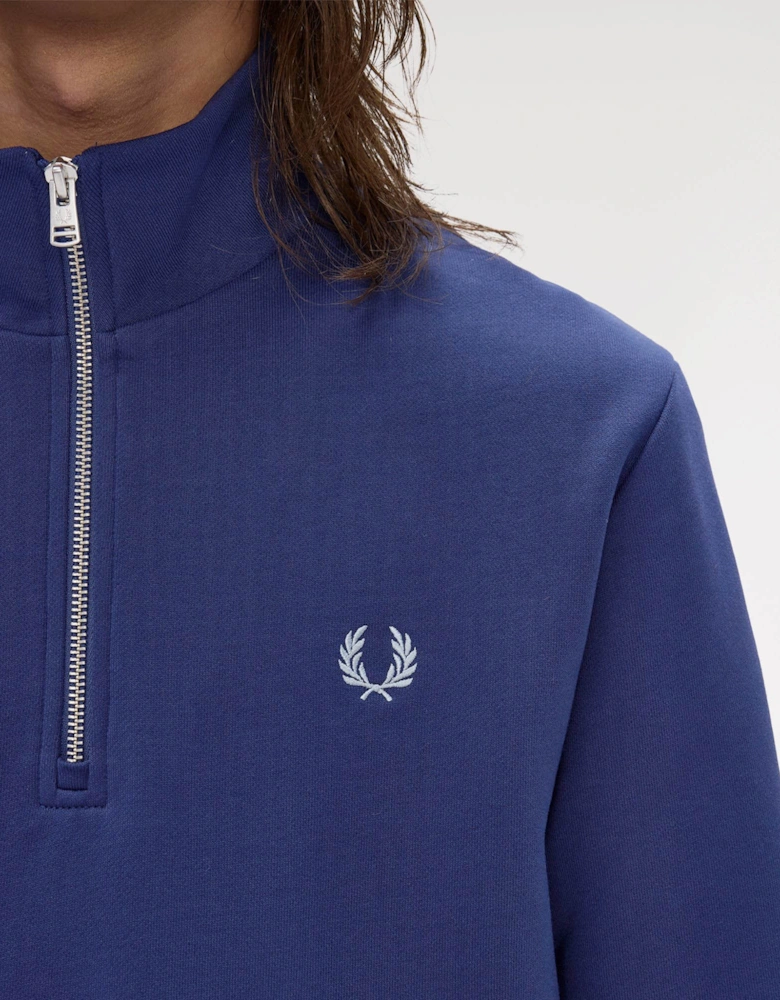 Mens Half Zip Sweatshirt - French Navy/Champion's Gold/Stockport Blue 48A