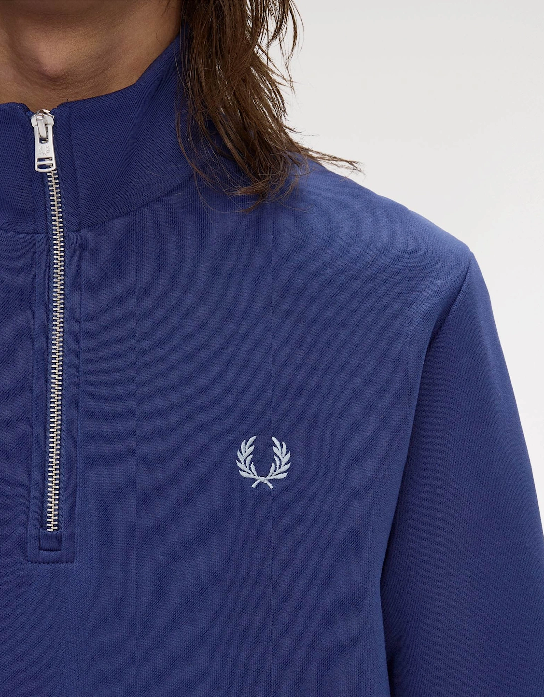 Mens Half Zip Sweatshirt - French Navy/Champion's Gold/Stockport Blue 48A