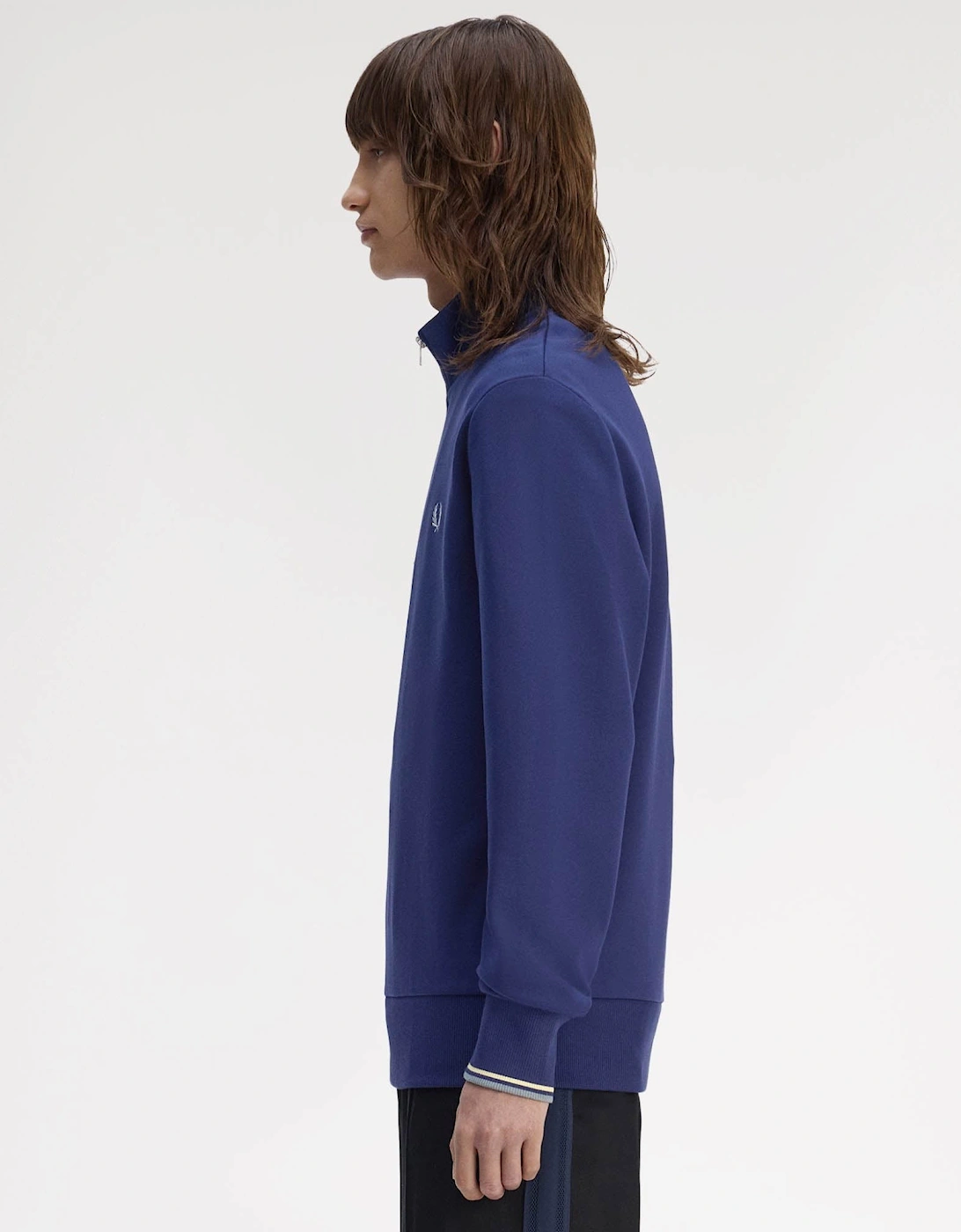 Mens Half Zip Sweatshirt - French Navy/Champion's Gold/Stockport Blue 48A