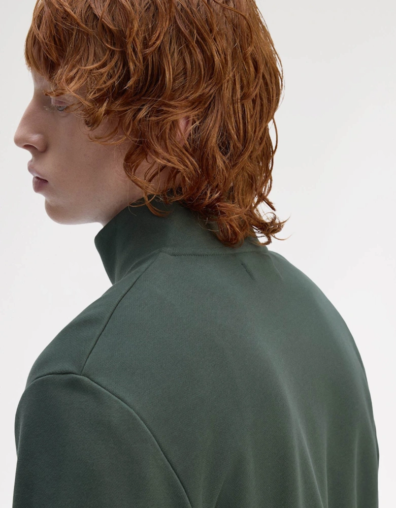 Mens Half Zip Sweatshirt - Court Green/Snow White/Navy 53A