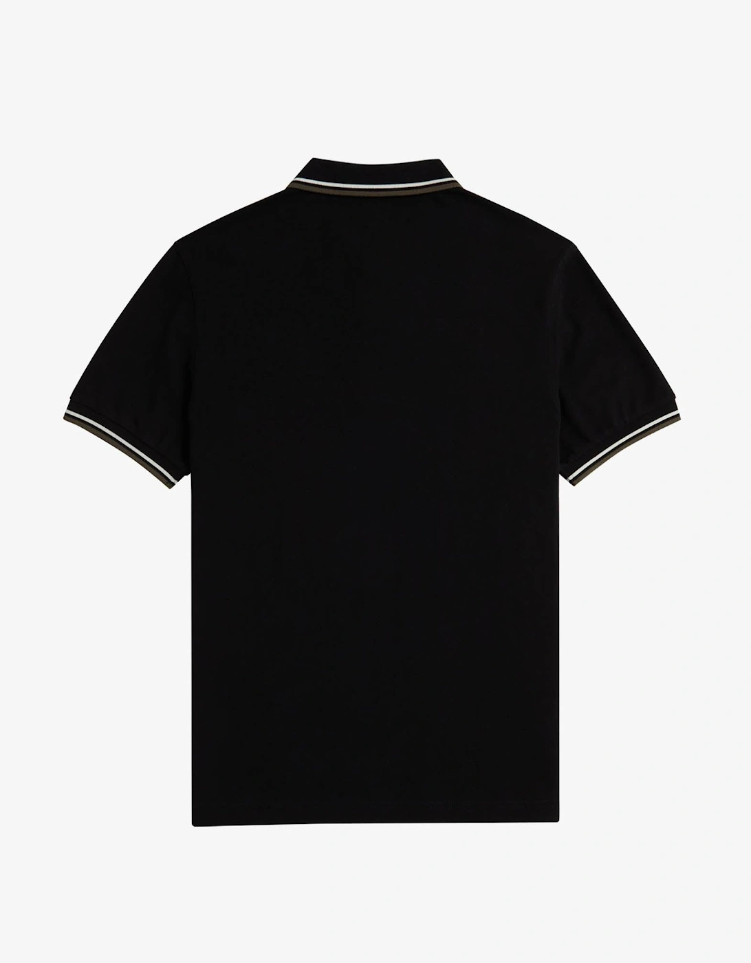 Mens Twin Tipped Signature Polo Shirt - Black/Ecru/Laurel Wreath Green W54