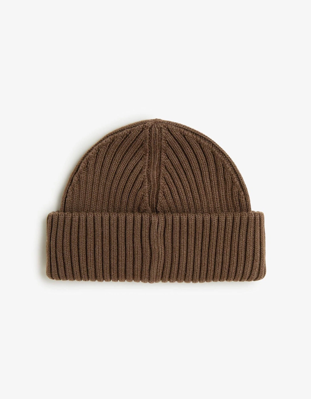 Mens Cotton Ribbed Beanie - Burnt Tobacco Q21