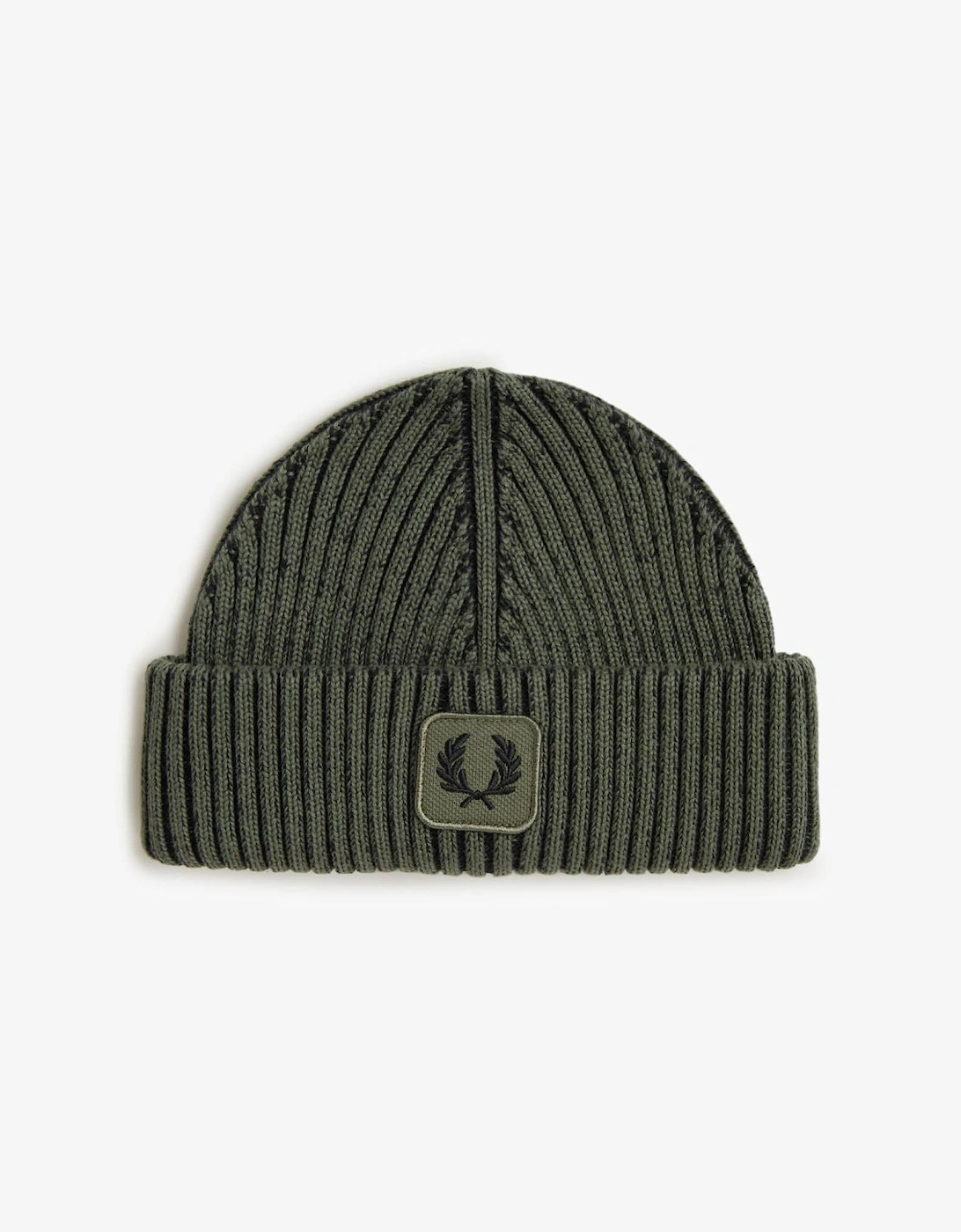 Mens Cotton Ribbed Beanie - Laurel Wreath Green/Black Z50, 4 of 3