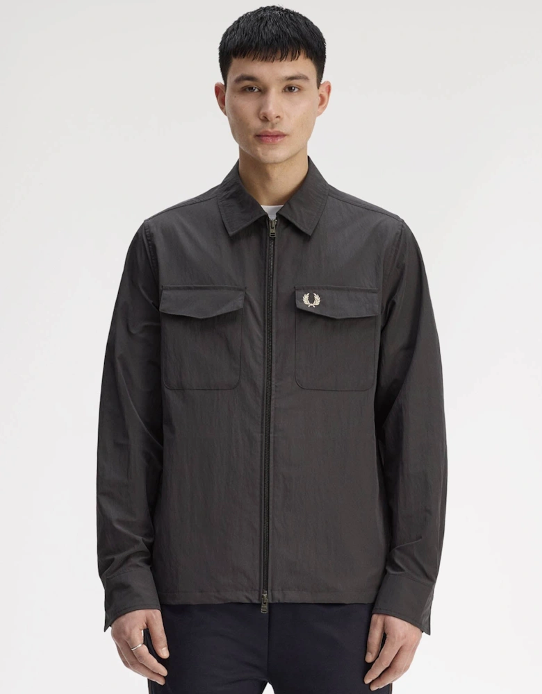 Mens Zip Overshirt - Anchor Grey Y93