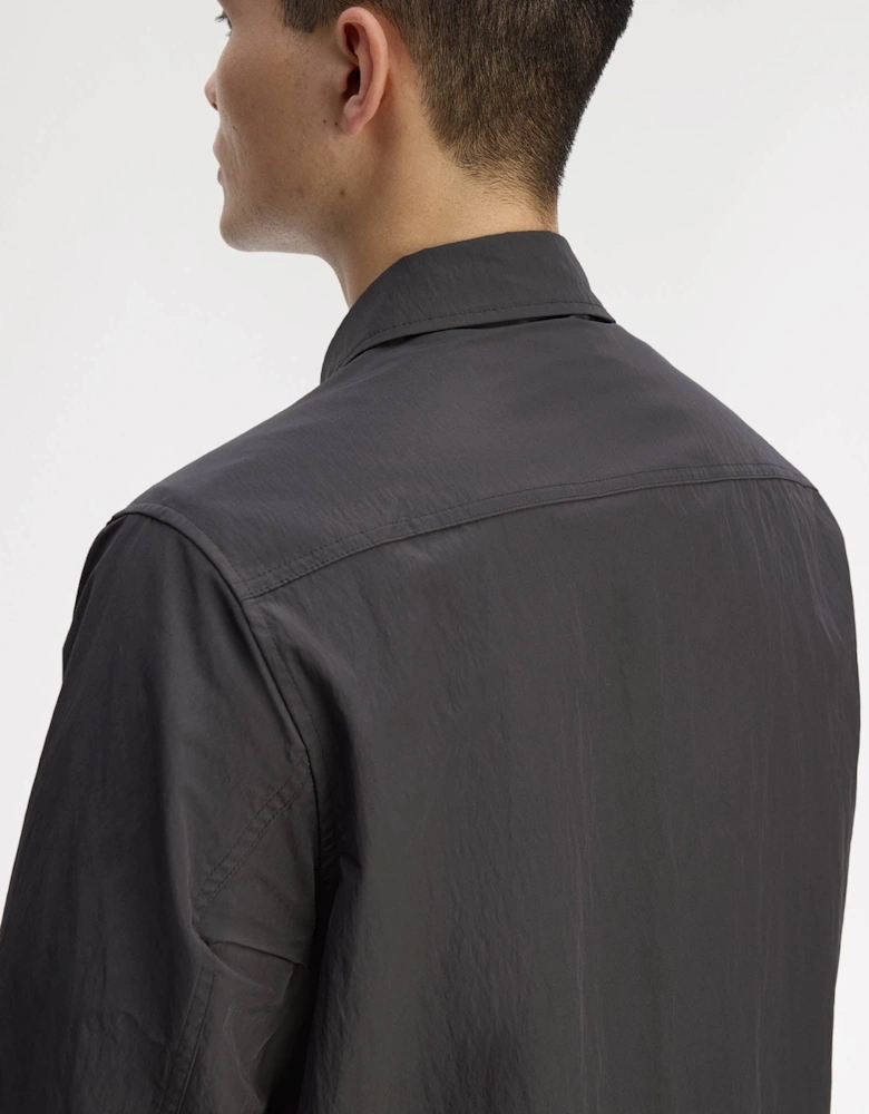 Mens Zip Overshirt - Anchor Grey Y93