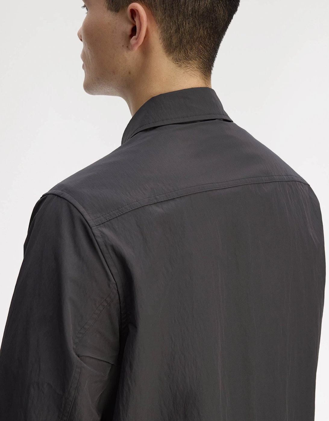 Mens Zip Overshirt - Anchor Grey Y93