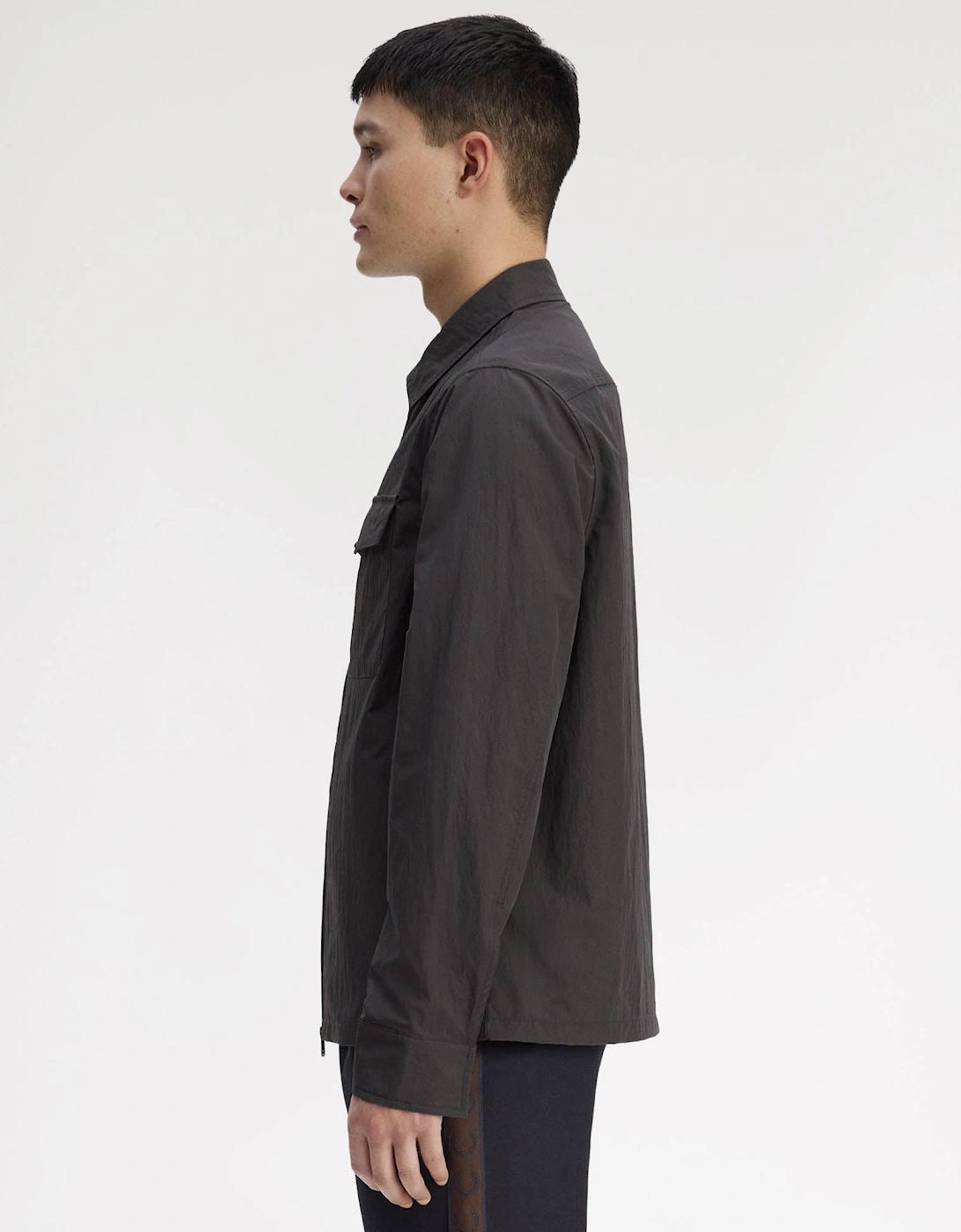 Mens Zip Overshirt - Anchor Grey Y93