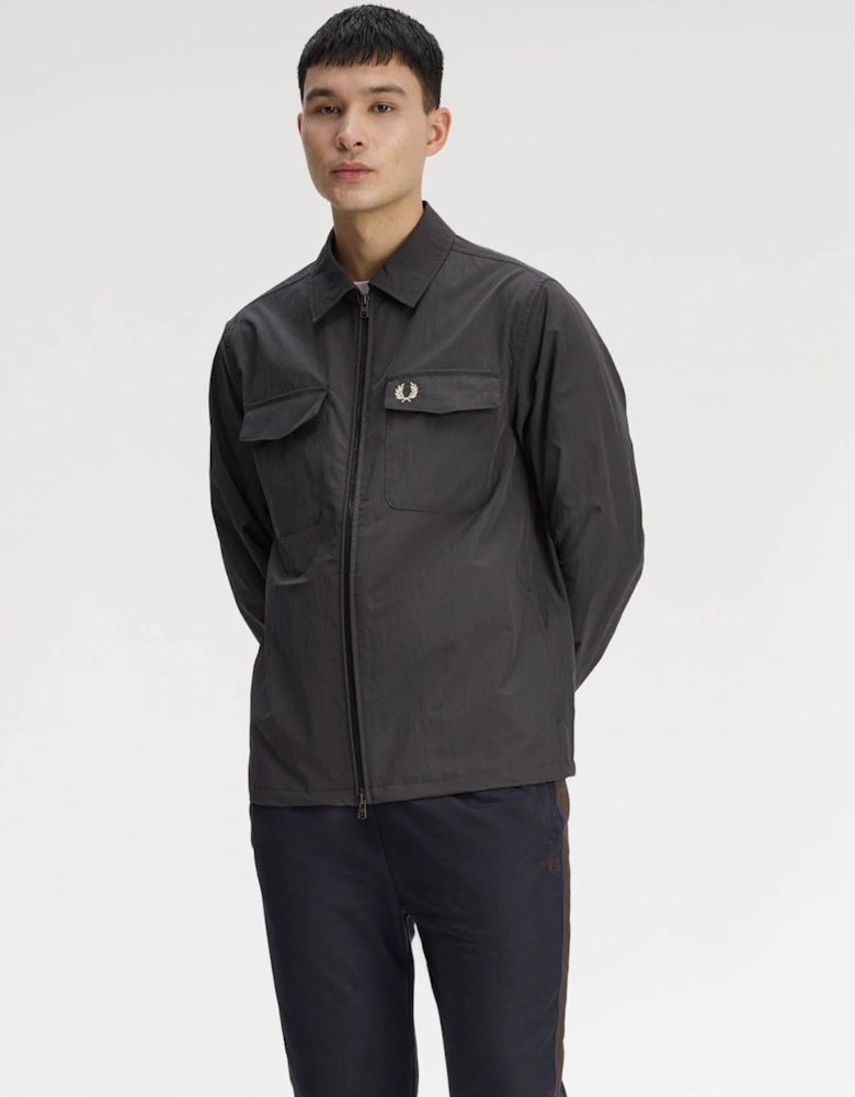 Mens Zip Overshirt - Anchor Grey Y93