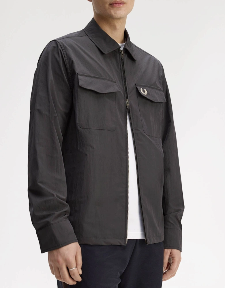 Mens Zip Overshirt - Anchor Grey Y93