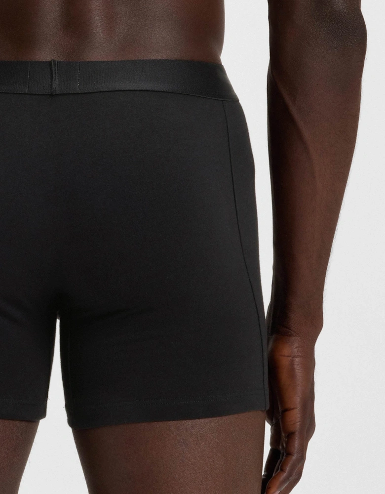 BOSS Orange 3-Pack Mens Stretch Cotton Boxer Briefs - Black 001