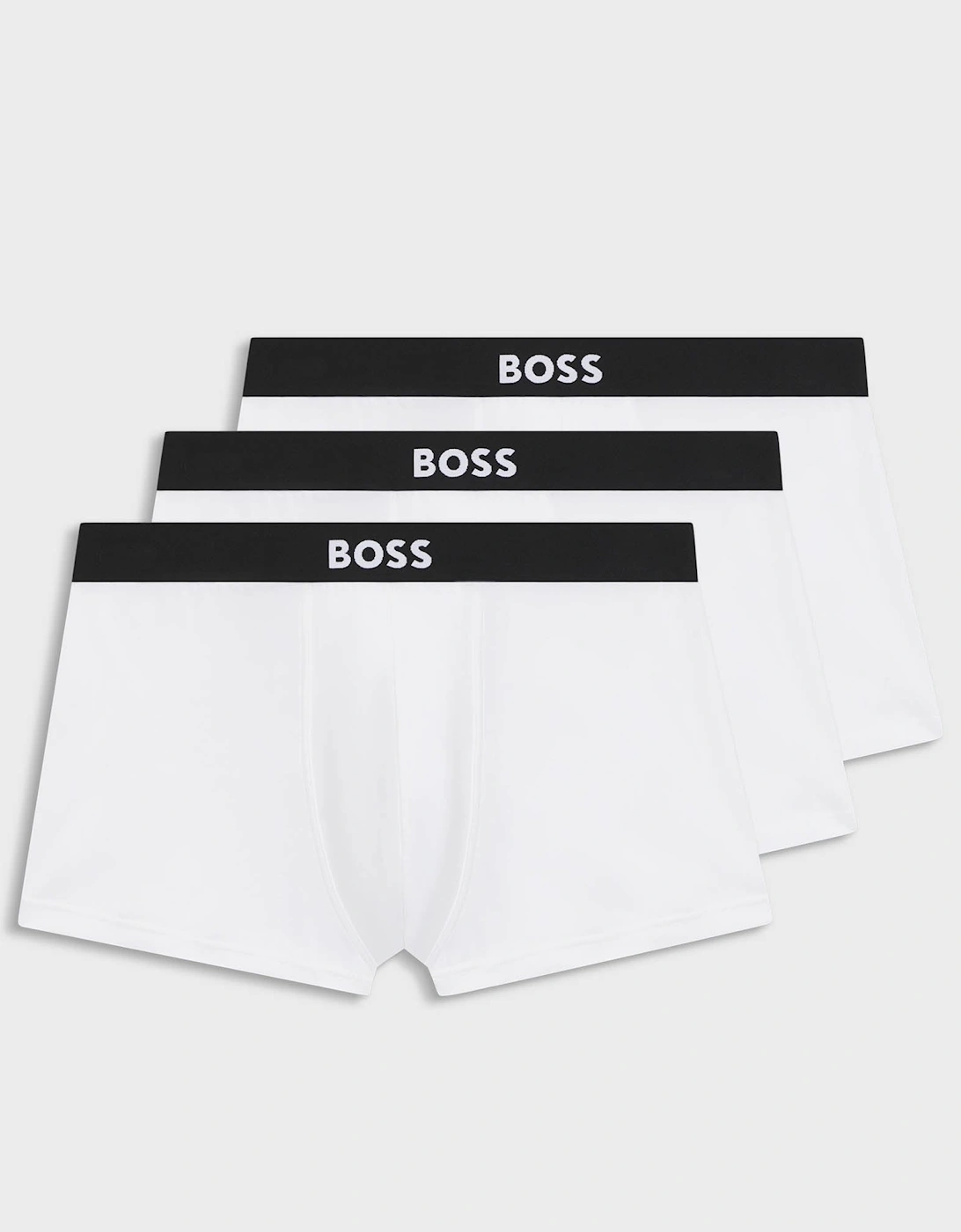BOSS Orange 3-Pack Mens Stretch-Cotton Trunks with Logo Waistbands - White 100, 6 of 5