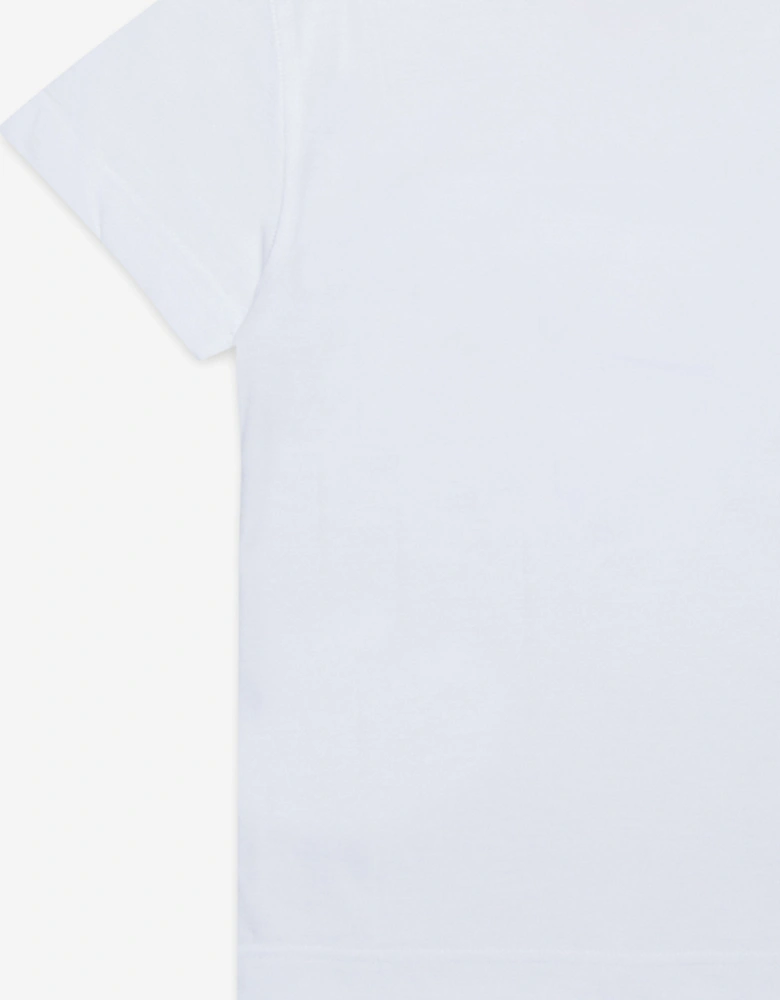 Boys Logo Print T-Shirt in White