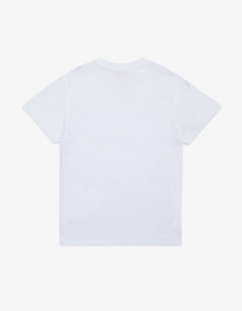 Boys Logo Print T-Shirt in White