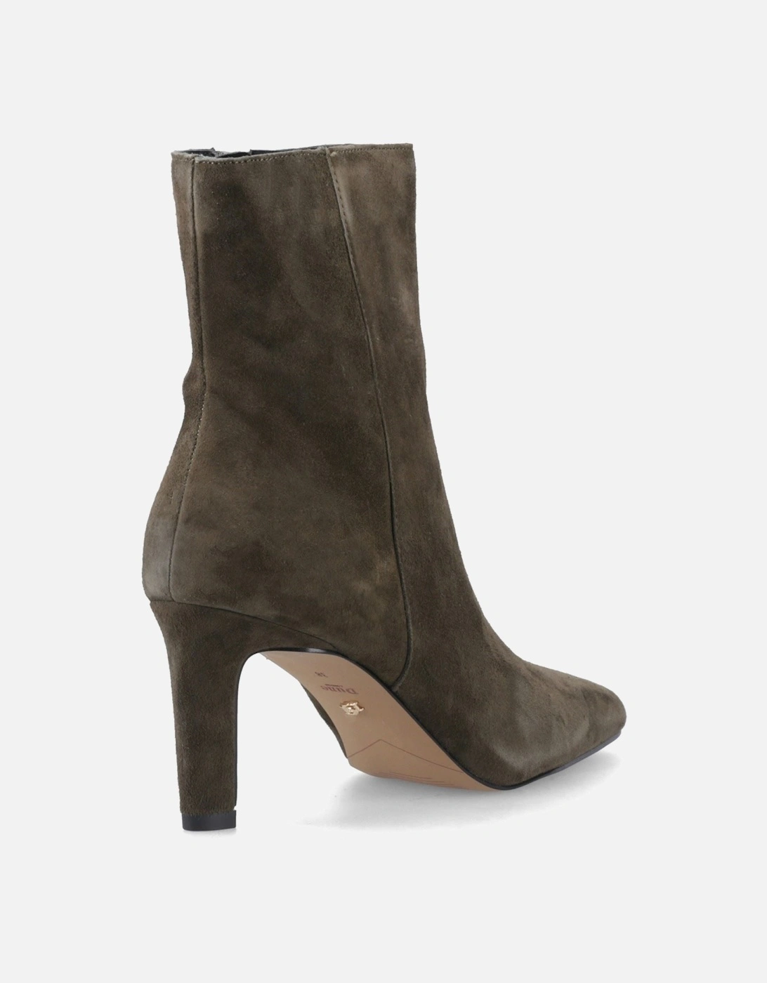 Dune Ovation Suede Women's Khaki Heeled Ankle Boots