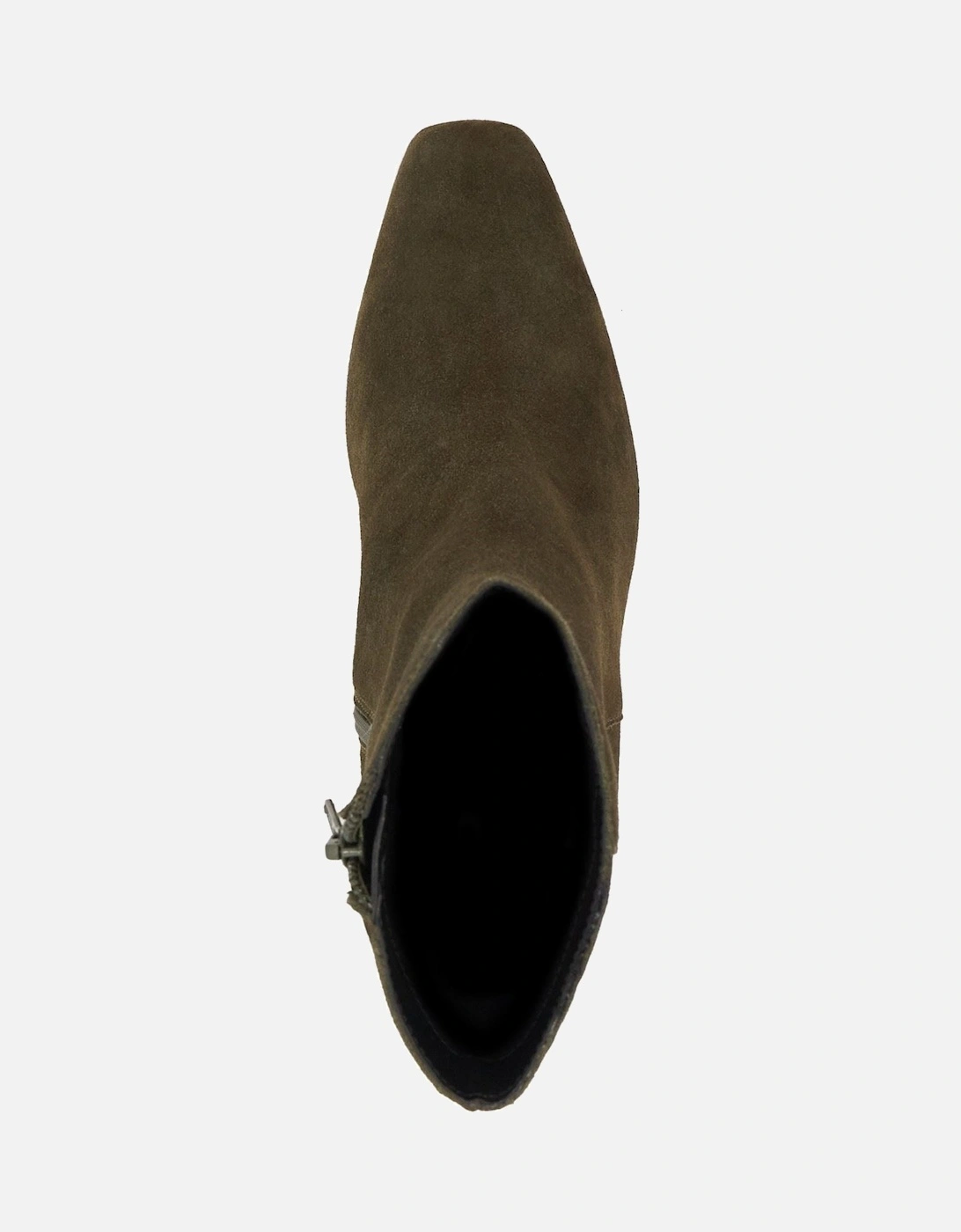 Dune Ovation Suede Women's Khaki Heeled Ankle Boots