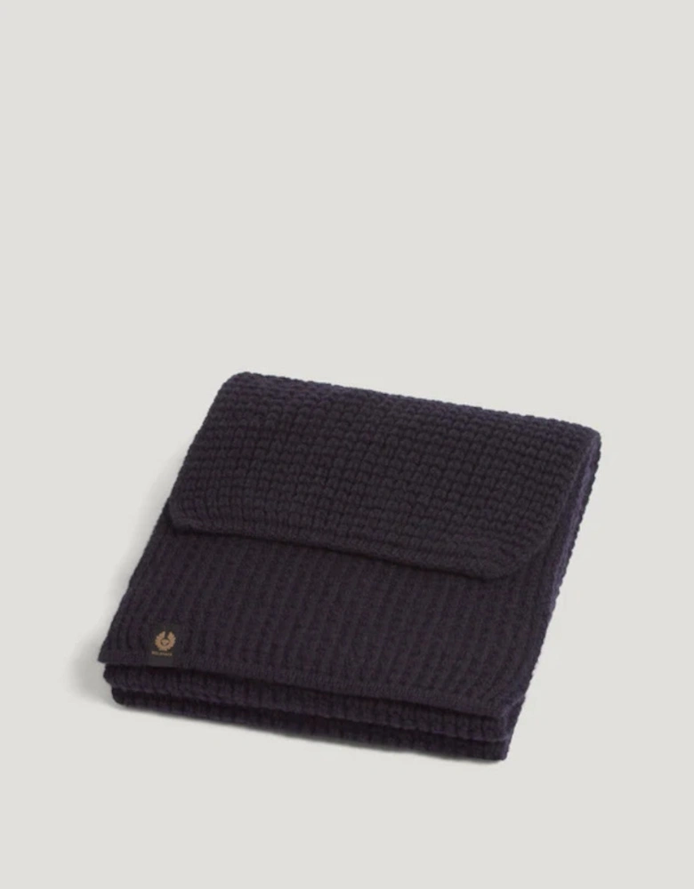 Tuck Rib Scarf Dark Ink