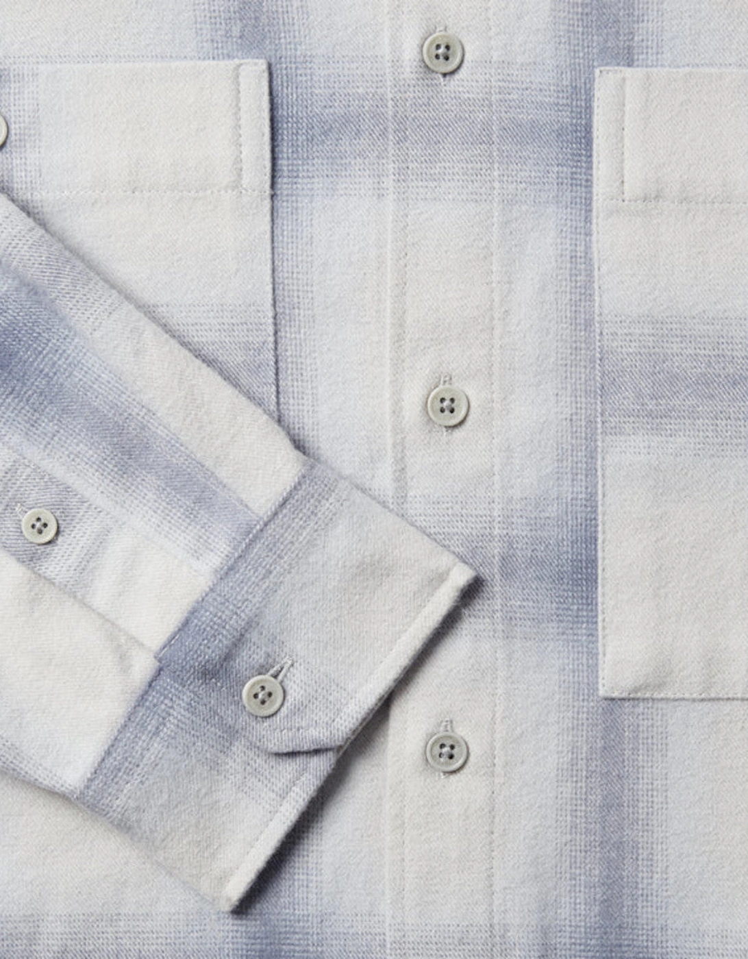Outpost Flannel Shirt Silver Birch/Quarry Blue/Line Blue