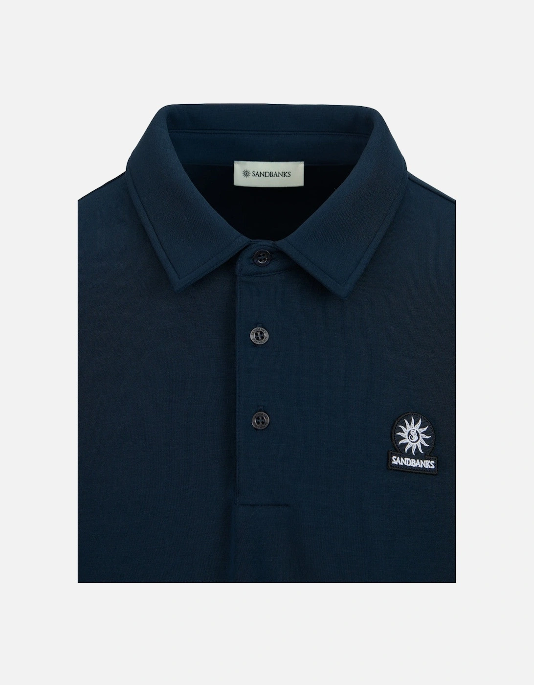 LS Self Collar Polo Shirt Navy