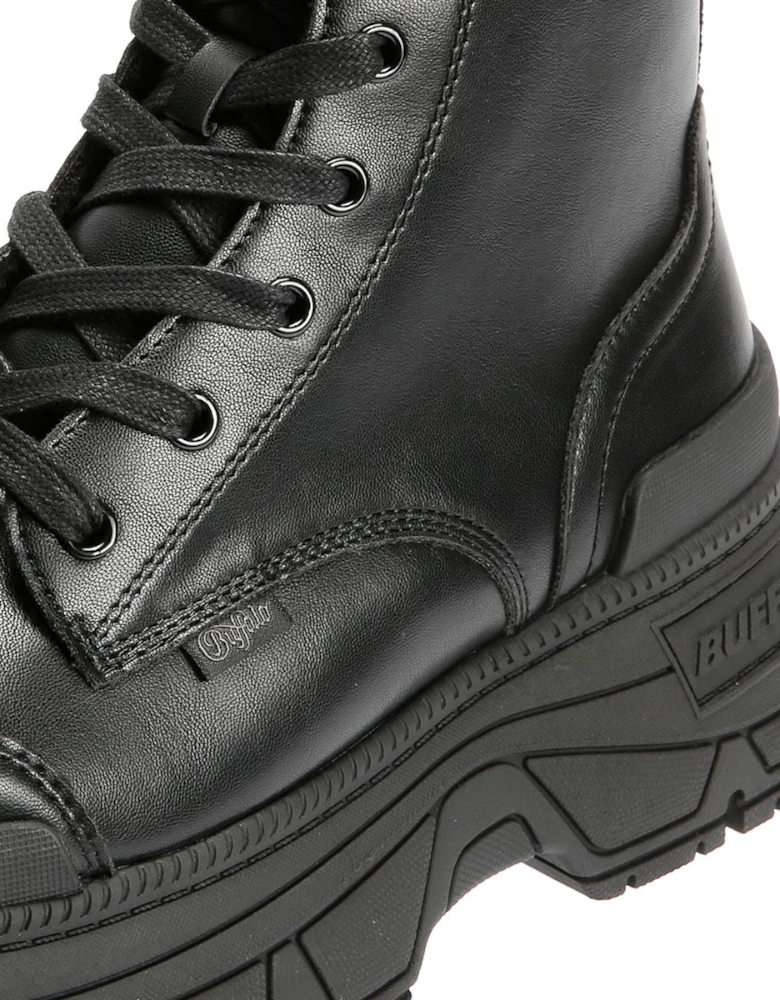 Fusion Lace Up Mid Women's Black Boots