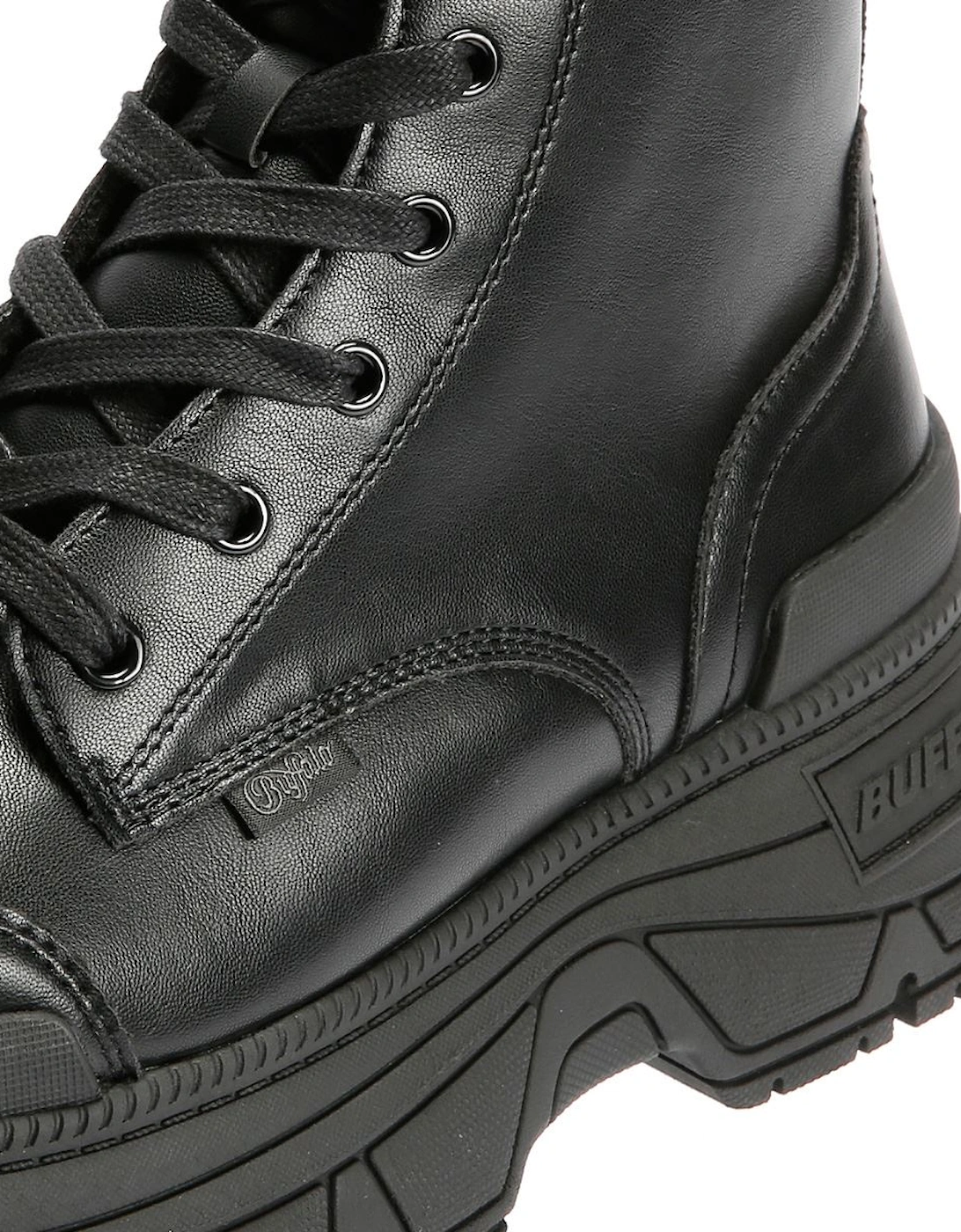 Fusion Lace Up Mid Women's Black Boots