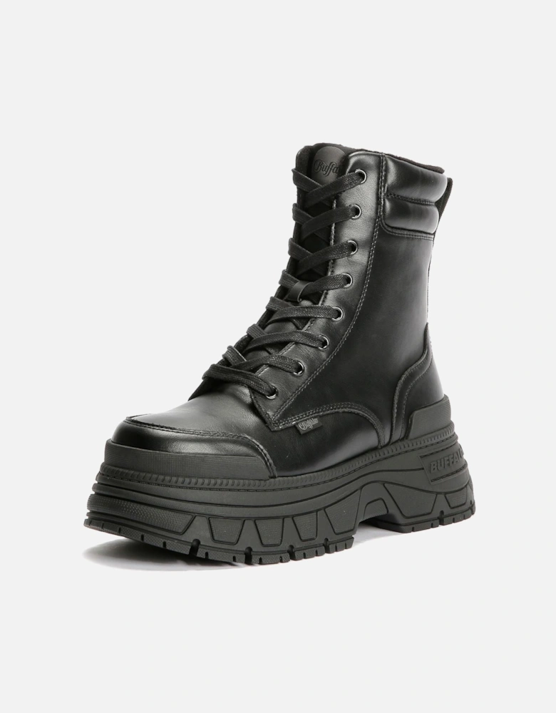 Fusion Lace Up Mid Women's Black Boots