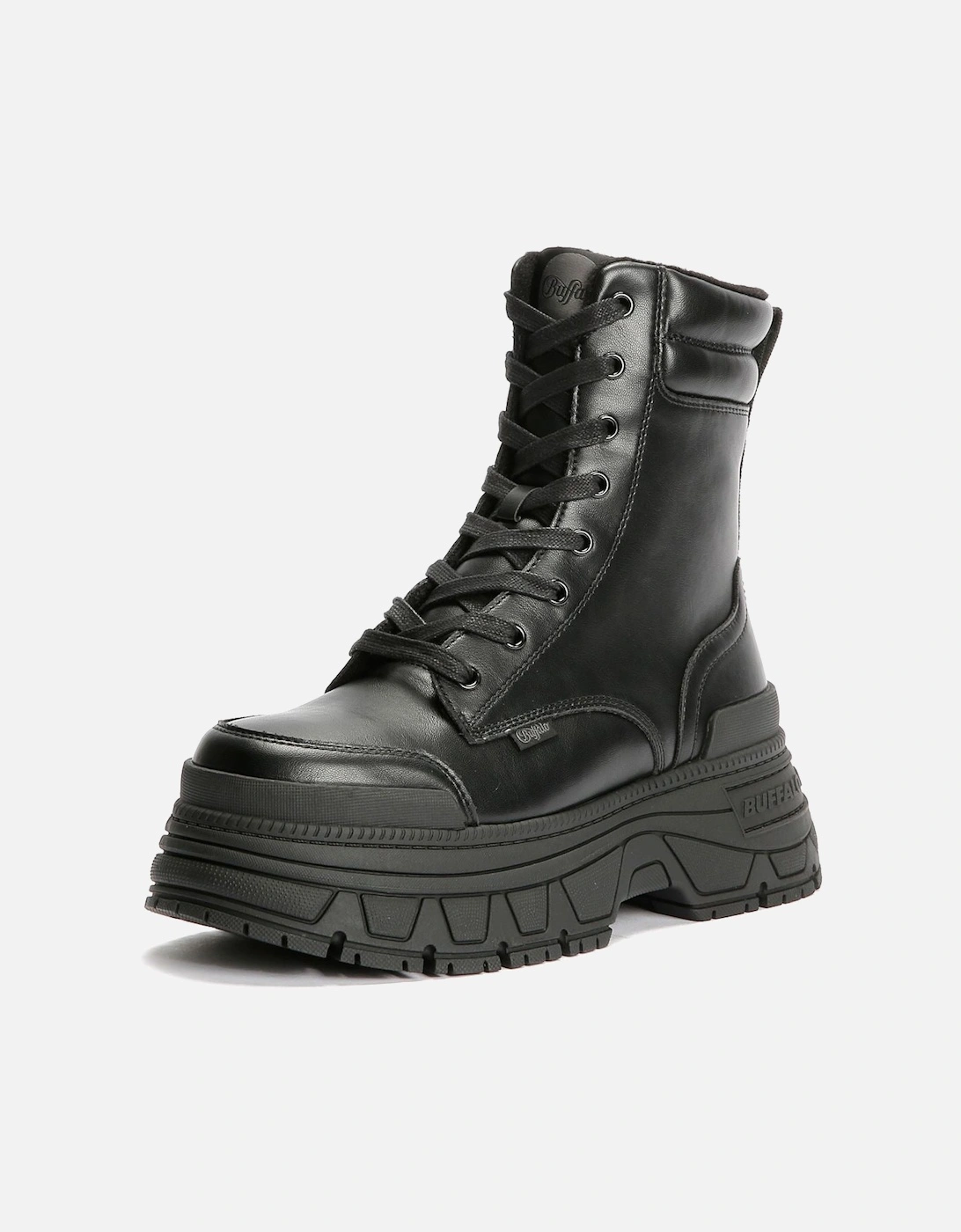 Fusion Lace Up Mid Women's Black Boots