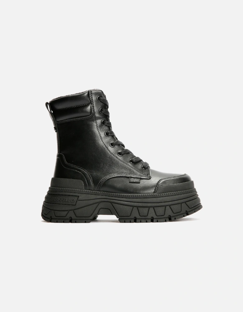Fusion Lace Up Mid Women's Black Boots