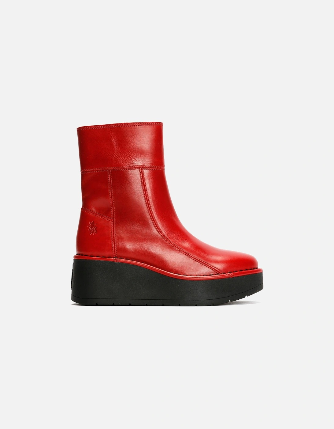 Hann Wedge Leather Women's Red Boots