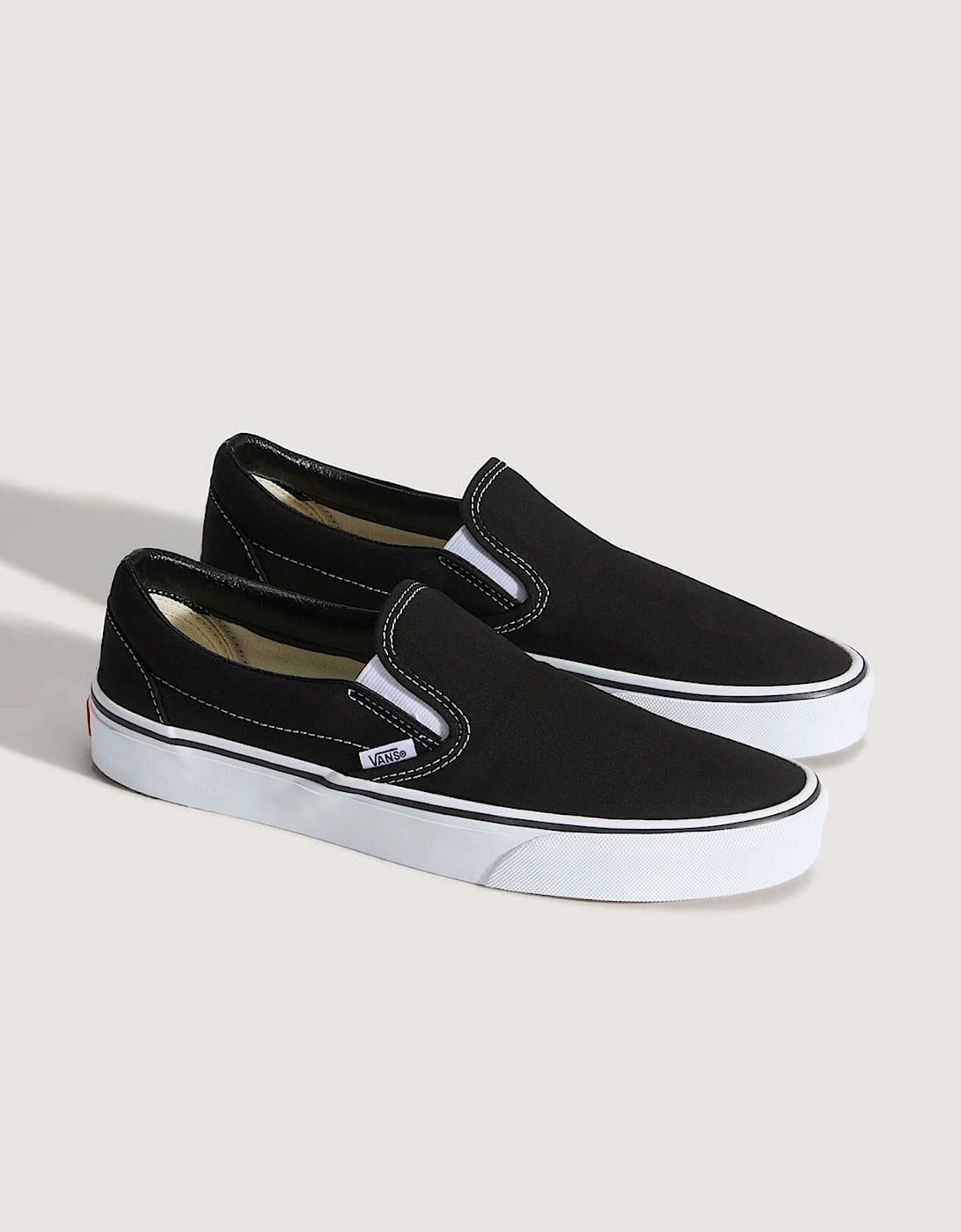 Classic Slip-On Canvas Black Trainers, 5 of 4