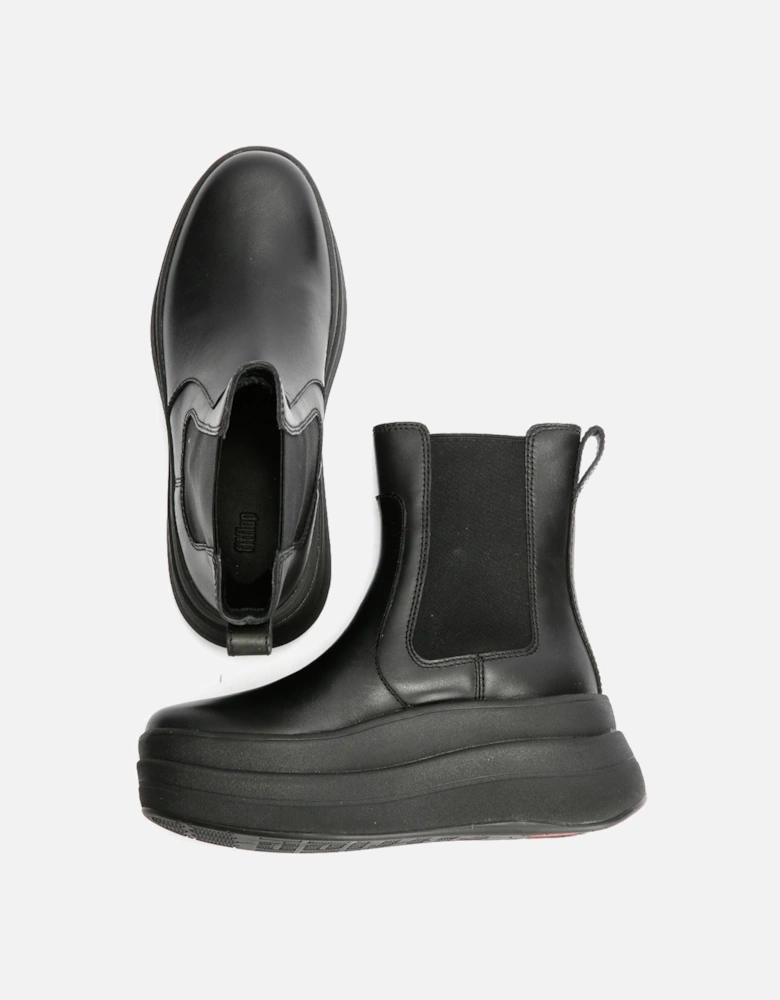 F-Mode Leather Women's Black Boots