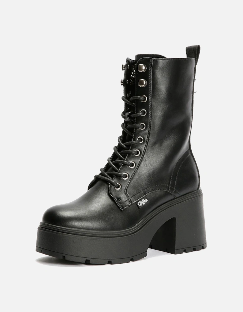 Mila Lace Up Mid Women's Black Boots