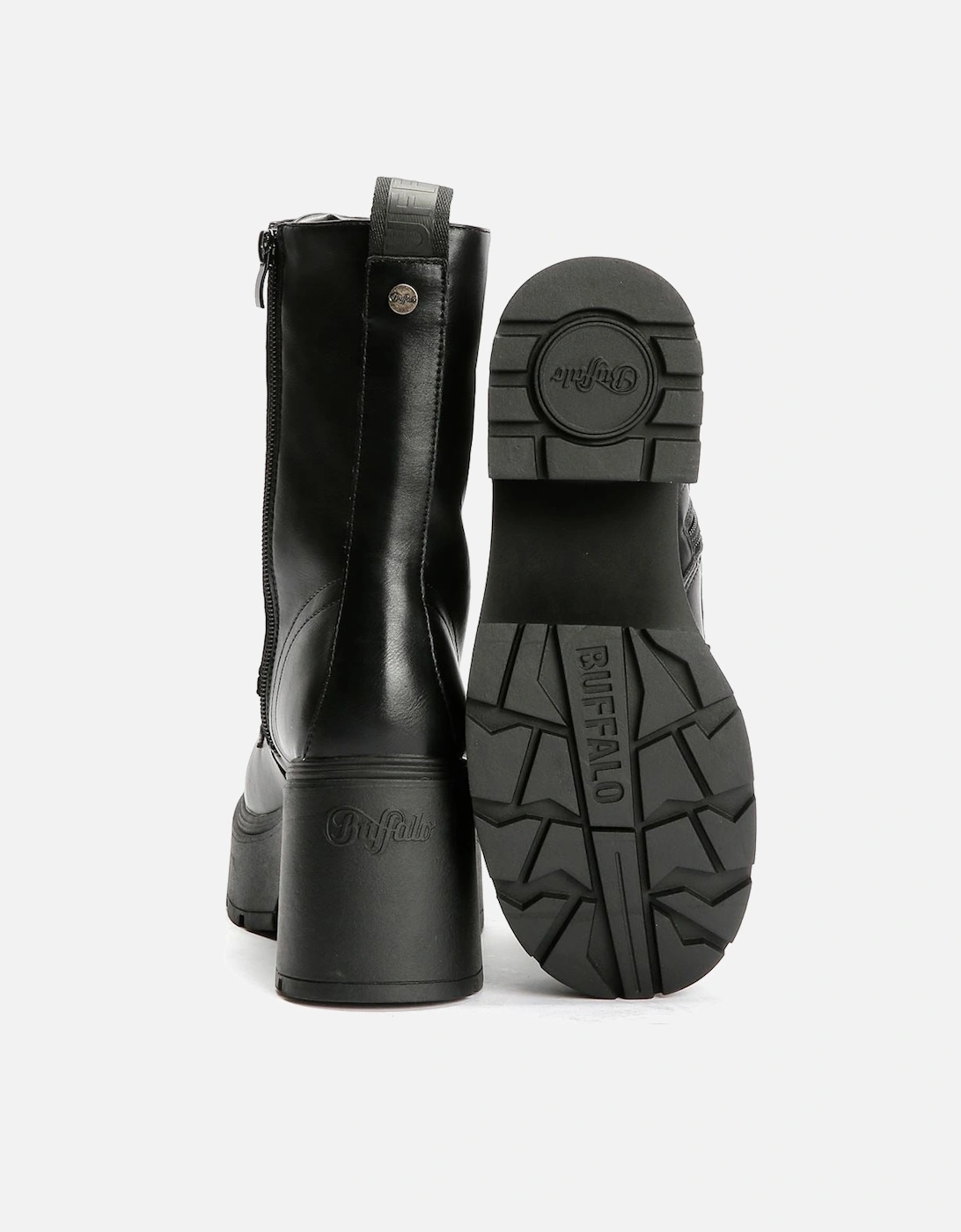 Mila Lace Up Mid Women's Black Boots